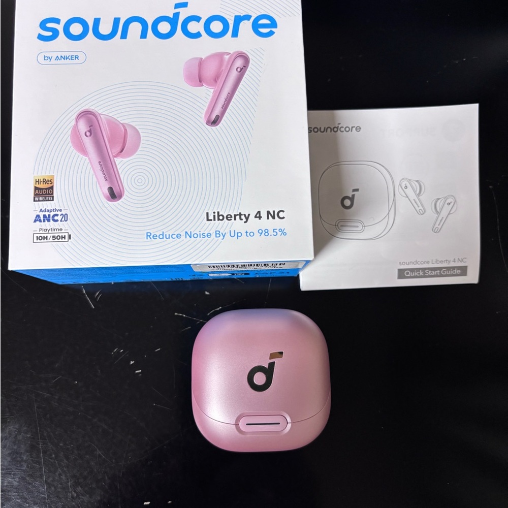 Anker Soundcore Liberty 4 NC Pink Earbud Headphones